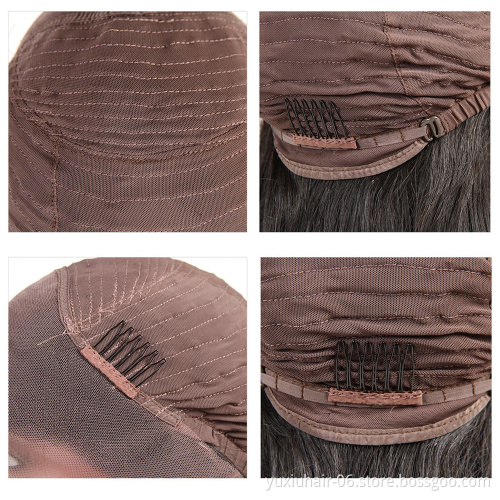 Wholesale Brazilian Straight Bob Wigs Virgin Human Hair Lace Front Wigs Human Hair  150% Density Front Lace Part For Black Women